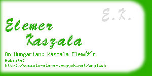 elemer kaszala business card